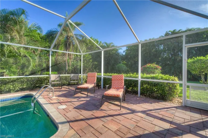 View of pool showing side yard privacy