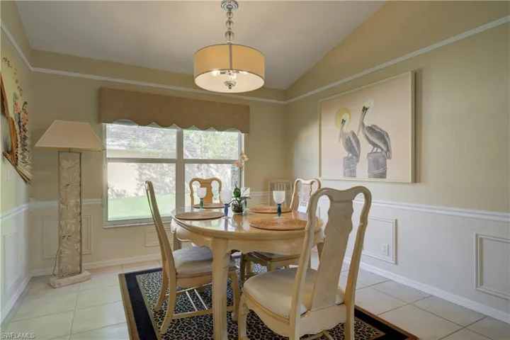 Long view of dining area