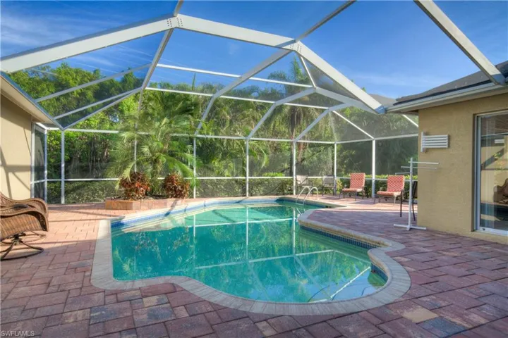 The pool and lanai are very private