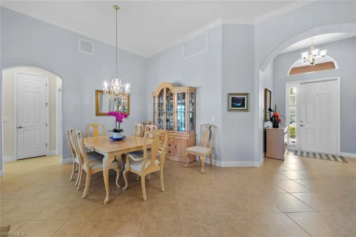 Dining area, foyer to right