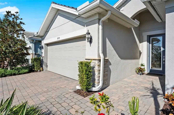 Brick pavers continue to front entry