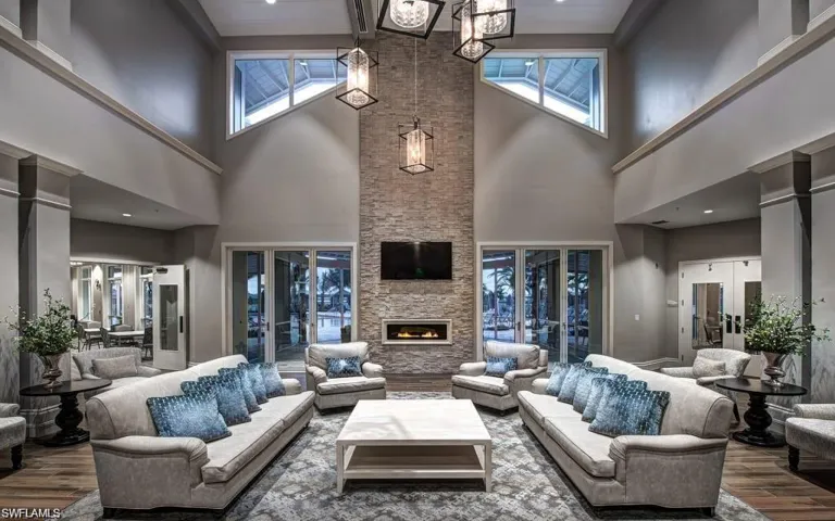 Seating area in clubhouse