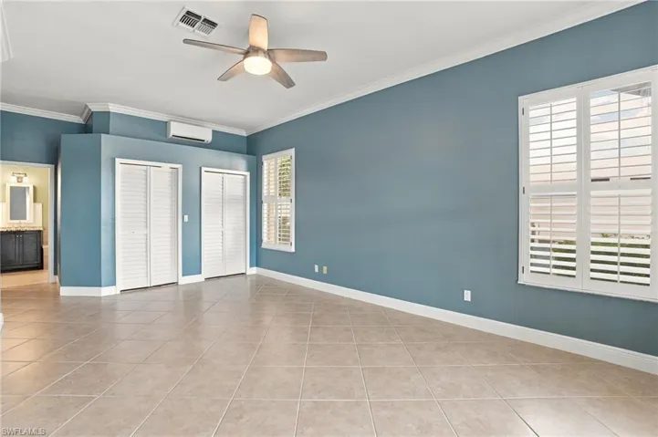 Custom paint, plantation shutters, crown molding and custom finishes