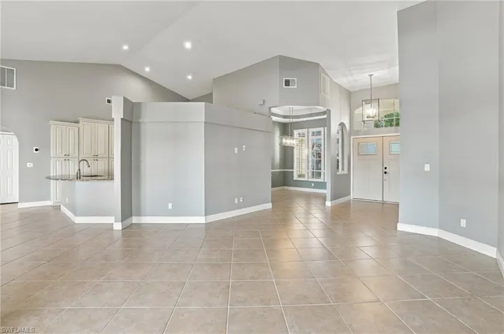 Alternate view of living room which actually feels more like a great room