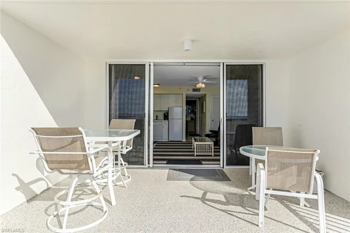 View of patio featuring outdoor dining space