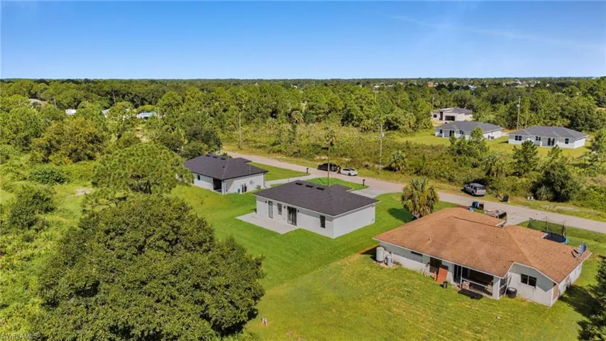 Bird's eye view of a heavily wooded area