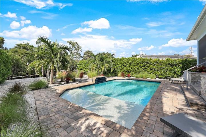 Pool and backyard