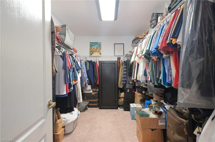 Huge walk in master closet with lots of elbow room.