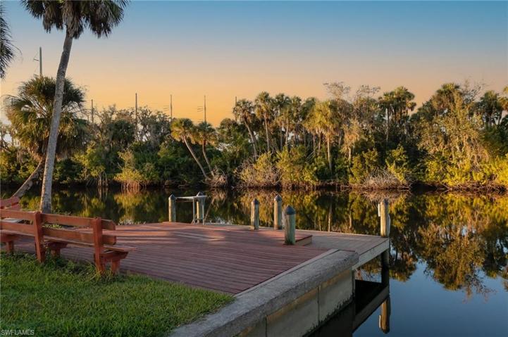 Sunset beginning as the rays illuminate the preserve across the street.  This property includes a portion of this protected preserve as part of the property.