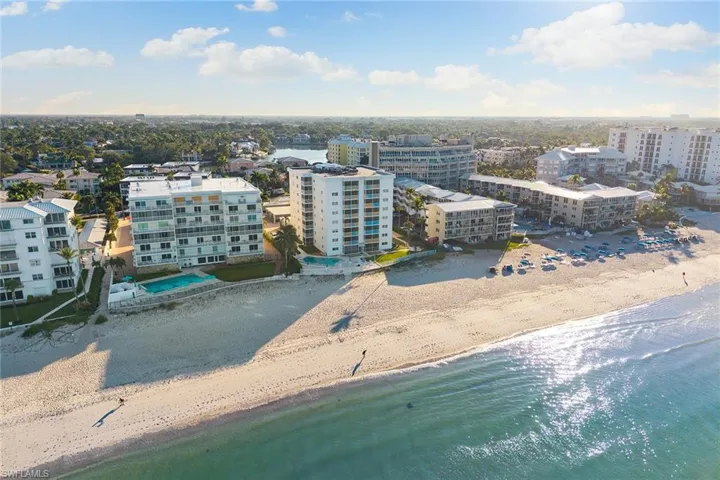 Drone / aerial view of expansive beach