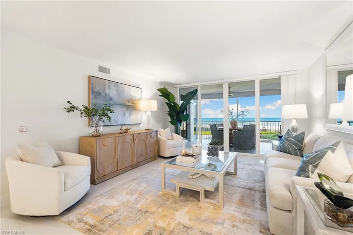 Living room featuring expansive windows