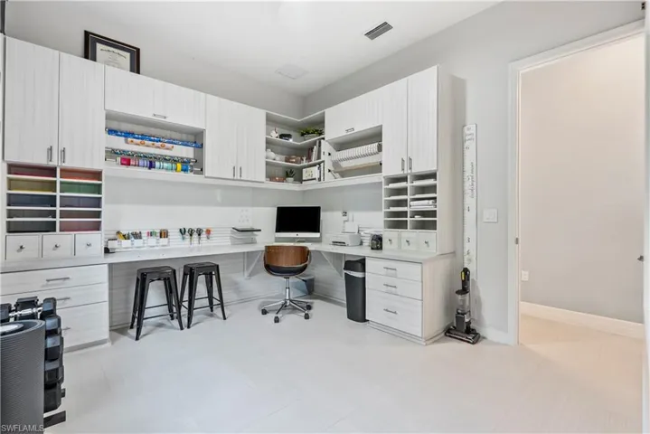 2nd Bedroom on the First Floor being used as an office/creative space.