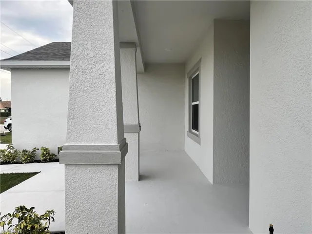 View of covered porch