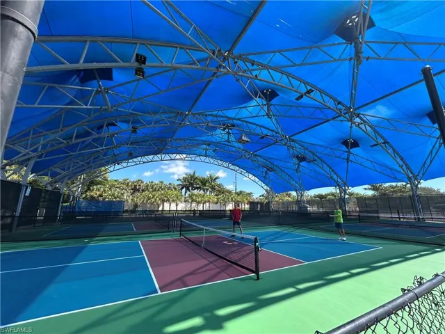 View of tennis court