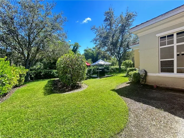 View of grassy yard