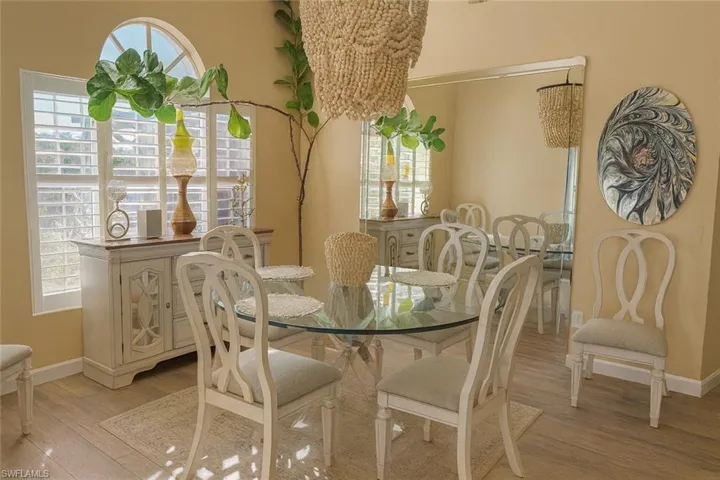 Dining room with healthy amount of natural light