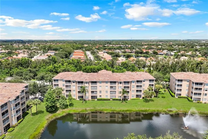 Aerial view of a large body of water