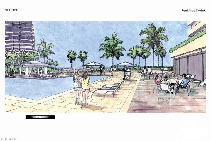 Rendering of new pool with patio