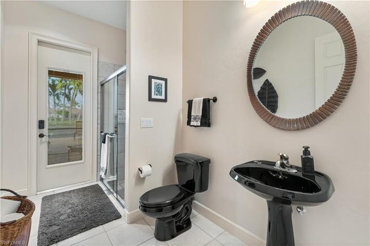 This is the 3rd full bathroom. It serves as a pool bath as well.