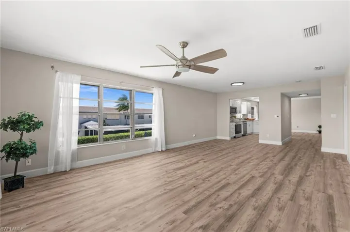Living Room also overlooks the pool