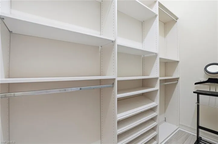 View of walk in closet