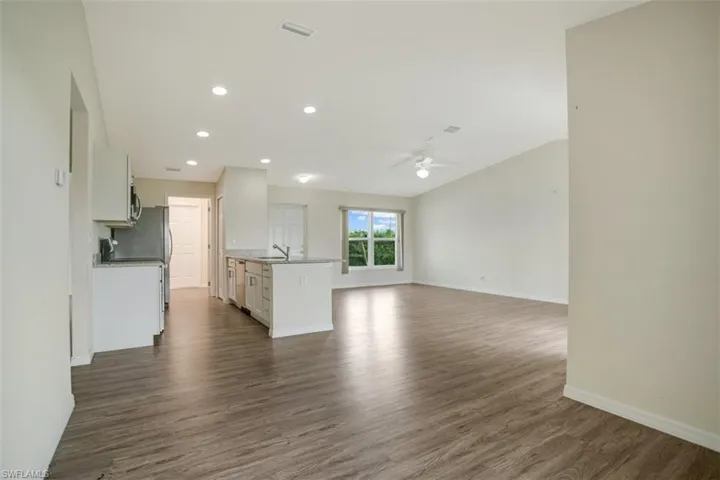 Living /dining room as part of open concept design