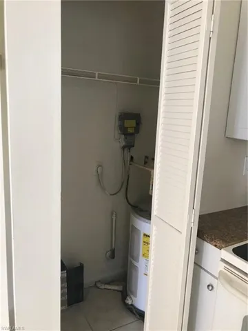 Kitchen storage closet-good space for cleaning supplies!