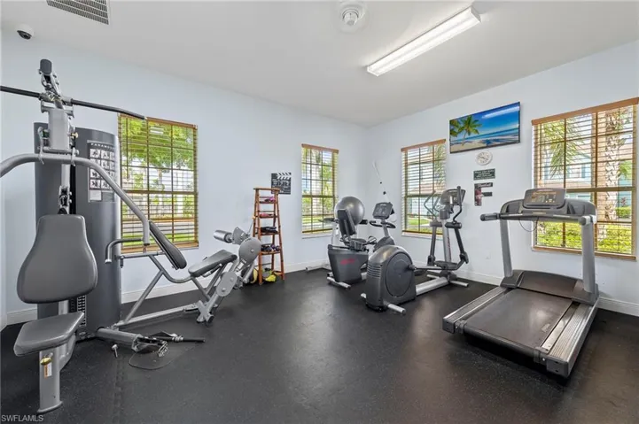 Gym with a wealth of natural light