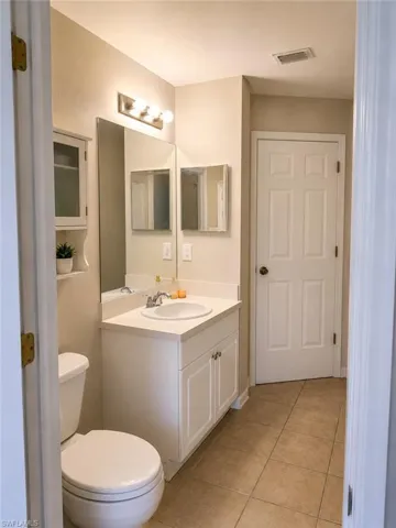 Guest bathroom conveniently attached to the guest suite.