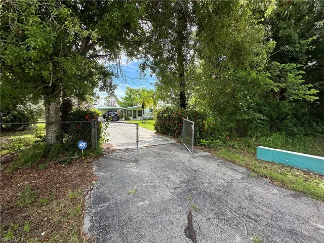 View of gated entrance