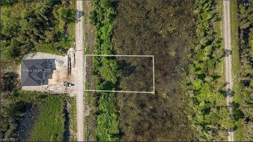 View of property location with property parcel outlined
