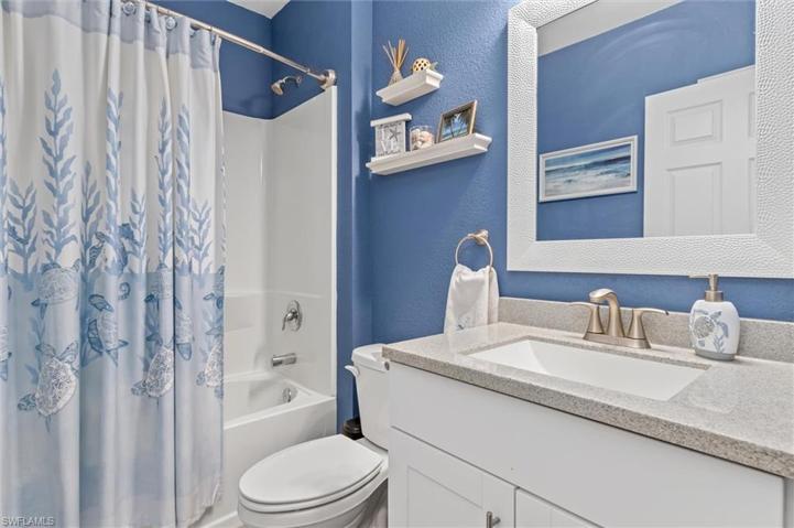Second Bathroom has a shower/tub combo