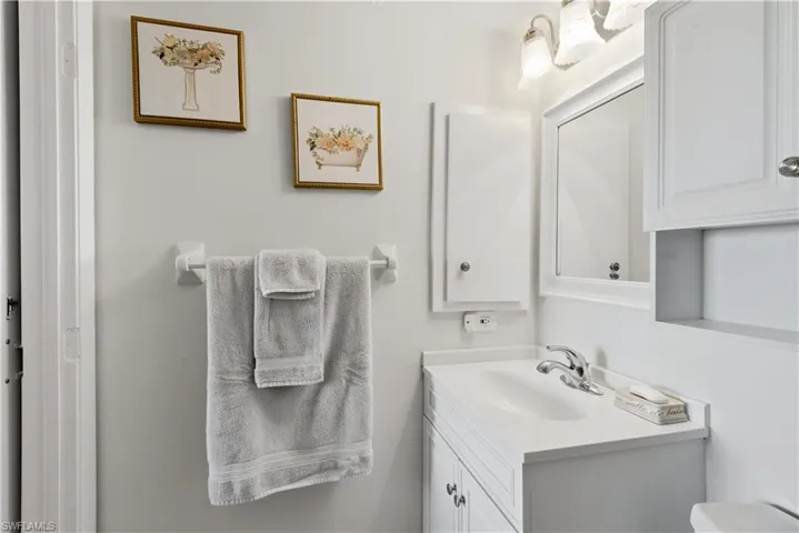 Bathroom featuring vanity