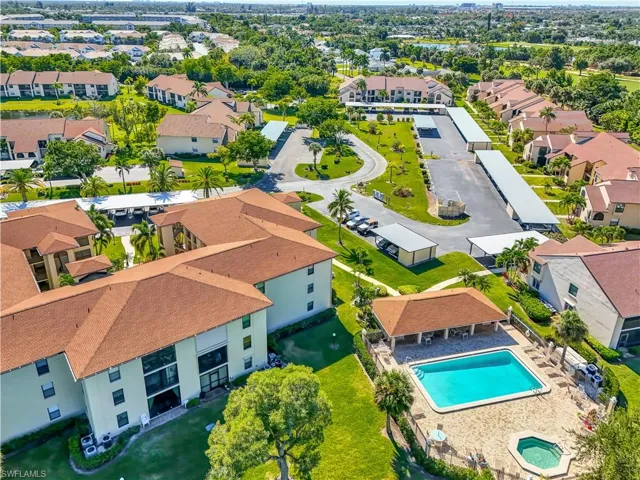 Aerial perspective of suburban area