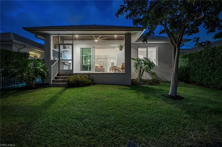 Rear Elevation at Night
