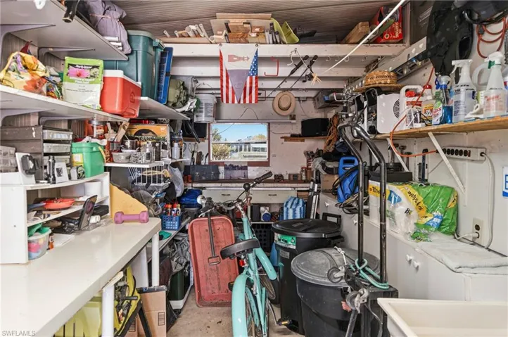 Storage area with a sink