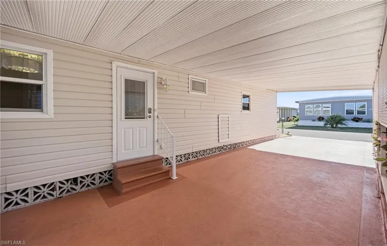 View of patio featuring entry steps
