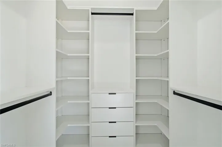 View of walk in closet