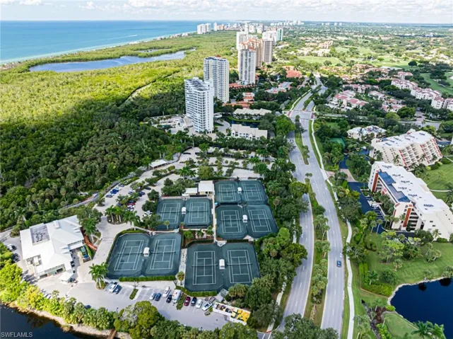 Aerial view of south tennis courts