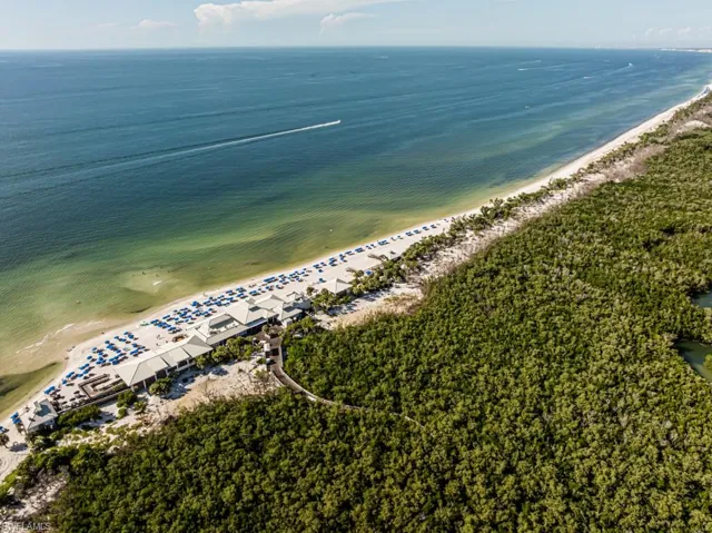 Aerial view of extended coastline