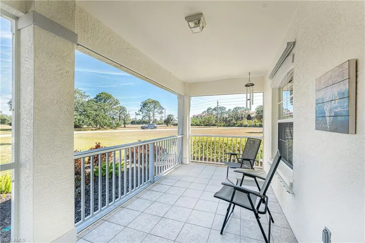 View of screened front porch