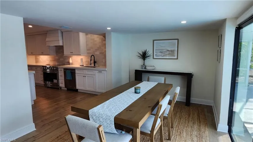 Dining space just adjacent to the kitchen