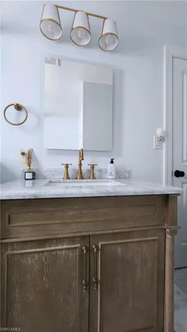 Bathroom featuring vanity