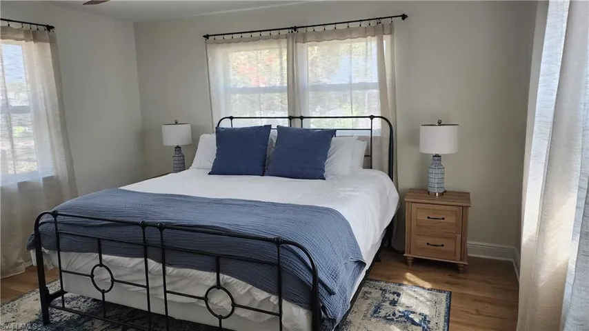 Bedroom with lots of light