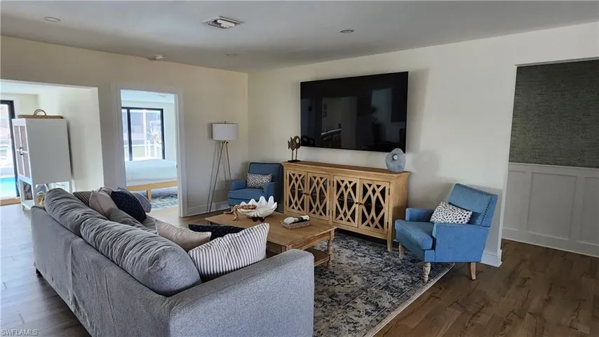 Living room with LVP flooring