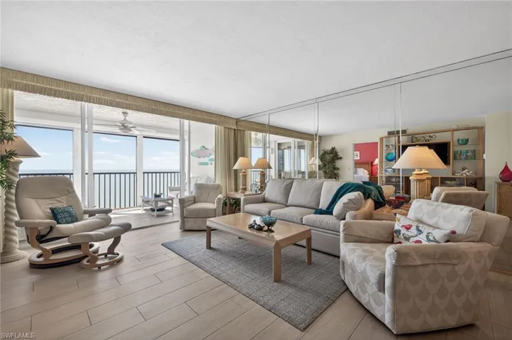 Living Area with Gulf View