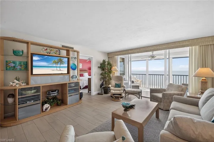 Living Area with Gulf View
