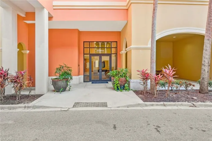 Front entry to building