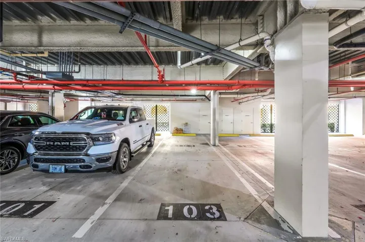 Secured parking with 2 assigned parking spaces