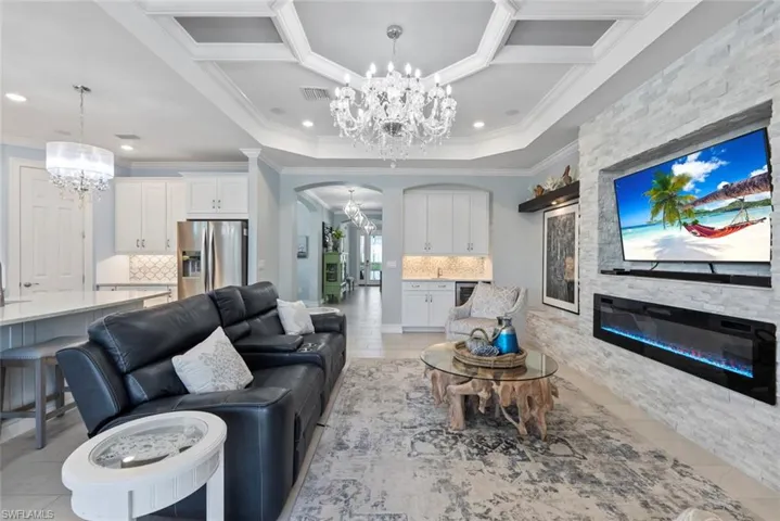 Wet Bar & Living Room